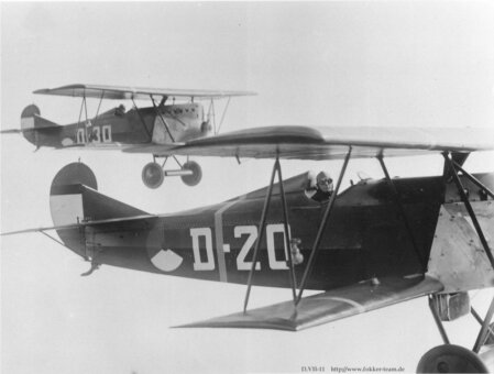 MLD Fokker D.VII 'D-20' and 'D-30' in flight